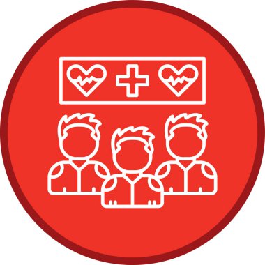 Hasta Hattı çoklu çember. Web Kullanımı için Vektör İllüstrasyonu