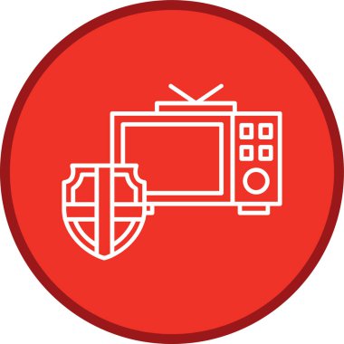 Sigorta Hattı çoklu daire. Web Kullanımı için Vektör İllüstrasyonu