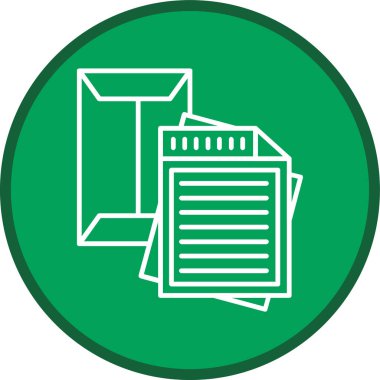 Zarf Hattı çoklu dairesi. Web Kullanımı için Vektör İllüstrasyonu