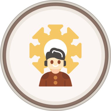 Rol Ödevleri Düz çıkartması. Web Kullanımı için Vektör İllüstrasyonu