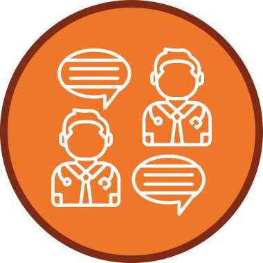 Sohbet Hattı çoklu daire. Web Kullanımı için Vektör İllüstrasyonu