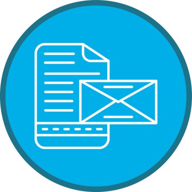 Message Line multi circle. Vector Illustration For Web Use