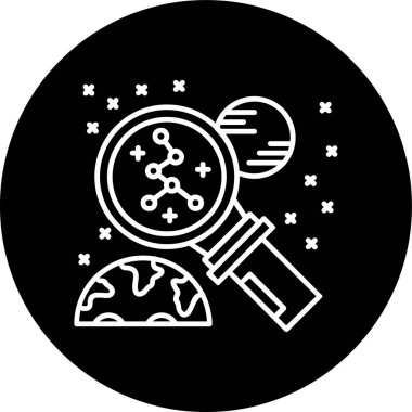 Büyüteç Hattı ters çevrildi. Web Kullanımı için Vektör İllüstrasyonu