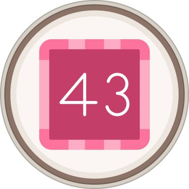 43 yassı çıkartma. Web Kullanımı için Vektör İllüstrasyonu