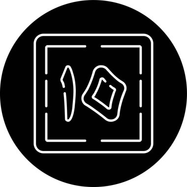 Ashara Line inverted circle. Vector Illustration For Web Use