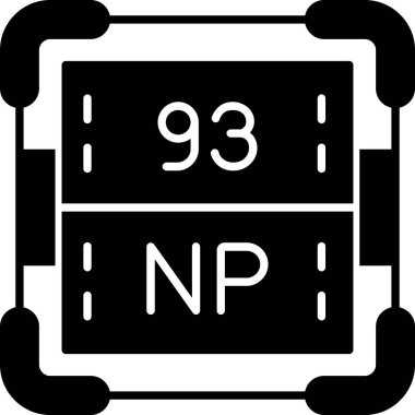 Neptunyum. Web Kullanımı için Vektör İllüstrasyonu