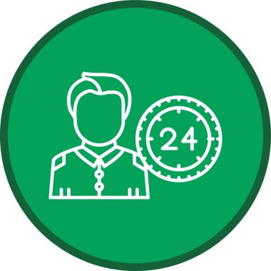 Avatar Line çoklu daire. Web Kullanımı için Vektör İllüstrasyonu