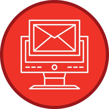 Mail Line multi circle. Vector Illustration For Web Use