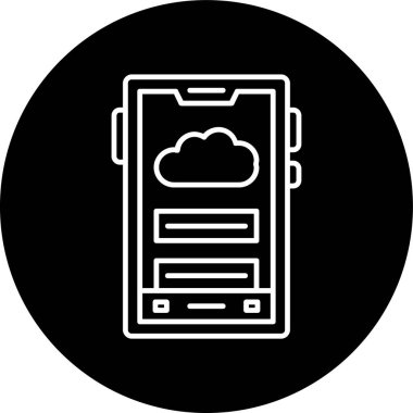 Akıllı telefon hattı ters çevrilmiş. Web Kullanımı için Vektör İllüstrasyonu