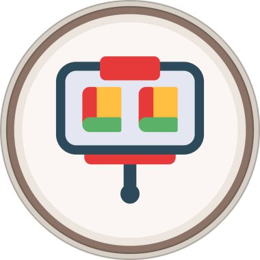 Sunum Flat etiketi. Web Kullanımı için Vektör İllüstrasyonu