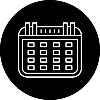 Takvim Çizgisi ters çevrildi. Web Kullanımı için Vektör İllüstrasyonu