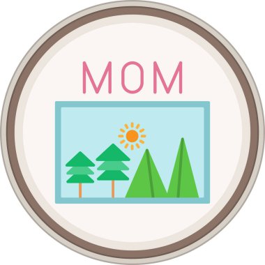 Galeri Düz çıkartması. Web Kullanımı için Vektör İllüstrasyonu