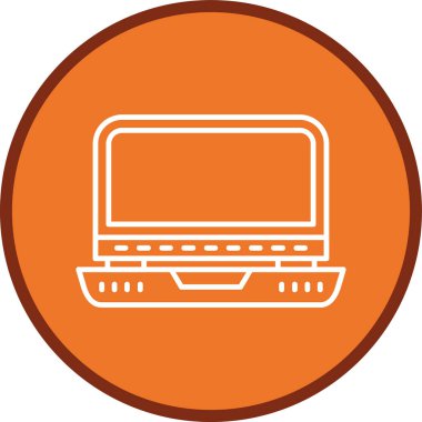 Laptop hattı çoklu daire. Web Kullanımı için Vektör İllüstrasyonu