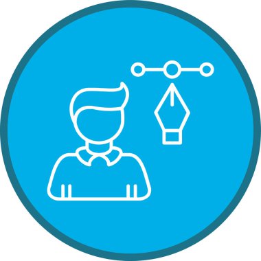 Graphic Designer Line multi circle. Vector Illustration For Web Use