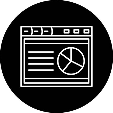 Dashboard Line inverted circle. Vector Illustration For Web Use