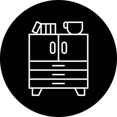 Kabine Hattı ters çevrilmiş. Web Kullanımı için Vektör İllüstrasyonu