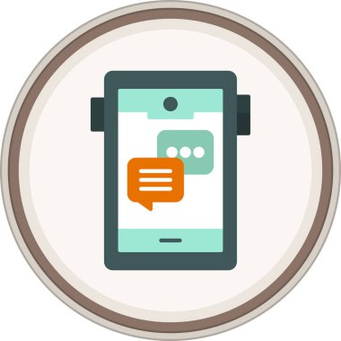 Chat Flat sticker. Vector Illustration For Web Use