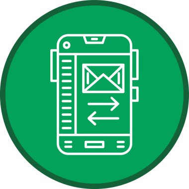 E-posta hattı çoklu daire. Web Kullanımı için Vektör İllüstrasyonu