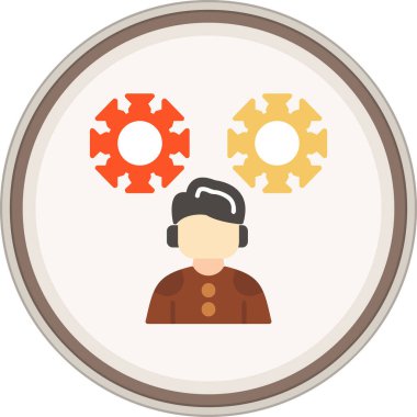 Çoklu Kullanıcı Erişim Düz Etiketi. Web Kullanımı için Vektör İllüstrasyonu