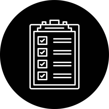 List Line inverted circle. Vector Illustration For Web Use