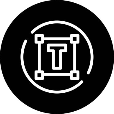 Text-box Line inverted circle. Vector Illustration For Web Use