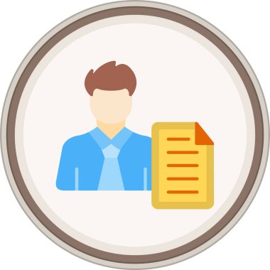 Kullanıcı Kağıdı Etiketi. Web Kullanımı için Vektör İllüstrasyonu