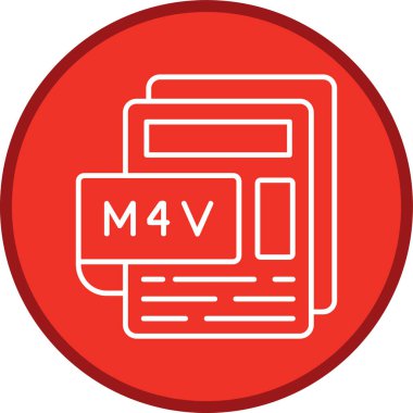 M4V Dosya Hattı çoklu daire. Web Kullanımı için Vektör İllüstrasyonu