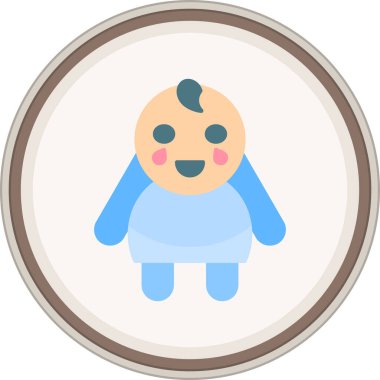 Happy Tears Flat sticker. Vector Illustration For Web Use