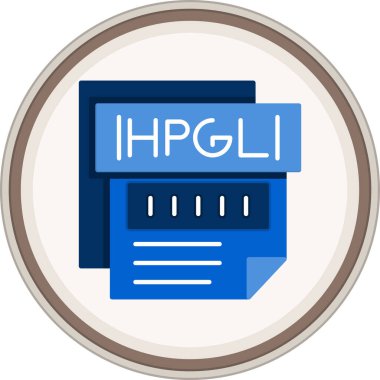 Hpgl Düz çıkartması. Web Kullanımı için Vektör İllüstrasyonu