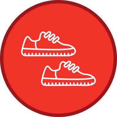 Ayakkabı Hattı çok daireli. Web Kullanımı için Vektör İllüstrasyonu