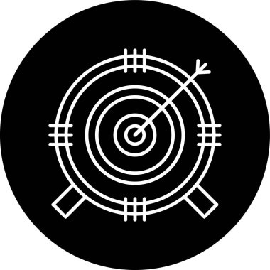 Target Line inverted circle. Vector Illustration For Web Use