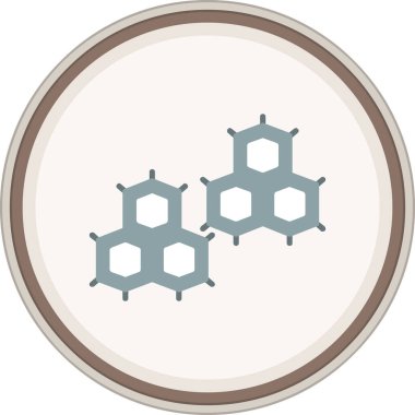 Nucleotide Flat sticker. Vector Illustration For Web Use