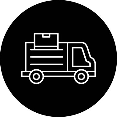 Transport Line inverted circle. Vector Illustration For Web Use