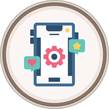 Sosyal medya etiketi var. Web Kullanımı için Vektör İllüstrasyonu