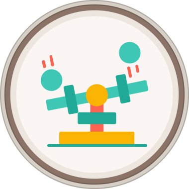 Denge yassı çıkartması. Web Kullanımı için Vektör İllüstrasyonu