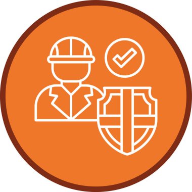 İşçi Hattı çoklu daire. Web Kullanımı için Vektör İllüstrasyonu