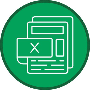 X Dosyası Çoklu Çember. Web Kullanımı için Vektör İllüstrasyonu