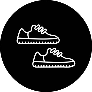 Shoes Line inverted circle. Vector Illustration For Web Use