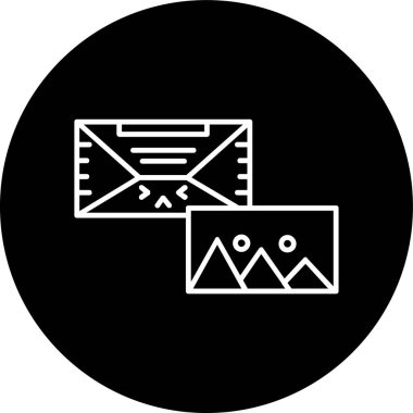 Image Line inverted circle. Vector Illustration For Web Use