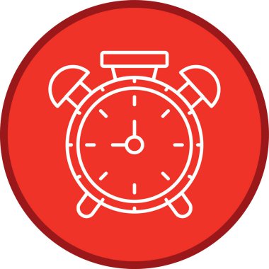 Alarm Saat Hattı çoklu çember. Web Kullanımı için Vektör İllüstrasyonu