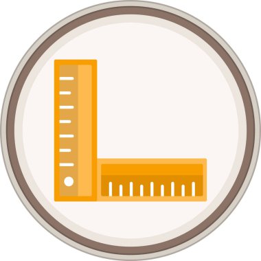 Ruler Flat sticker. Vector Illustration For Web Use