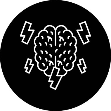 Brainstorm Line inverted circle. Vector Illustration For Web Use