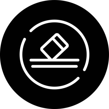 Silgi Hattı ters çevrildi. Web Kullanımı için Vektör İllüstrasyonu