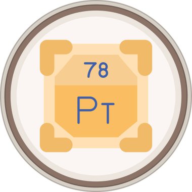 Platin yassı etiket. Web Kullanımı için Vektör İllüstrasyonu