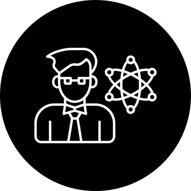 Araştırmacı Hattı ters çevrilmiş çember. Web Kullanımı için Vektör İllüstrasyonu