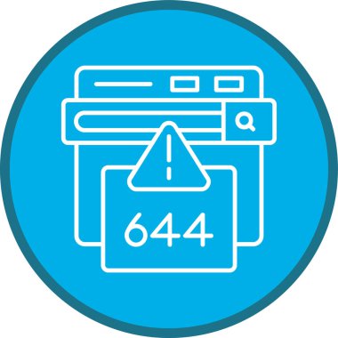 644 Hata Hatası çoklu çember. Web Kullanımı için Vektör İllüstrasyonu