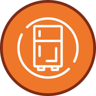 Refrigerator Line multi circle. Vector Illustration For Web Use