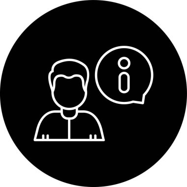 Info Line inverted circle. Vector Illustration For Web Use