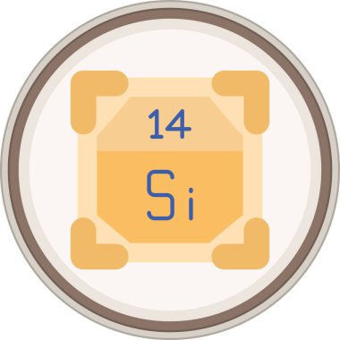 Silikon düz çıkartma. Web Kullanımı için Vektör İllüstrasyonu