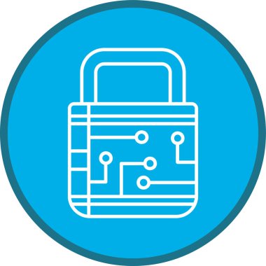 Asma kilit hattı çoklu daire. Web Kullanımı için Vektör İllüstrasyonu